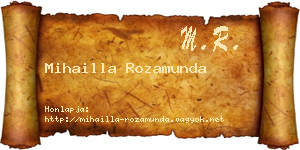 Mihailla Rozamunda névjegykártya